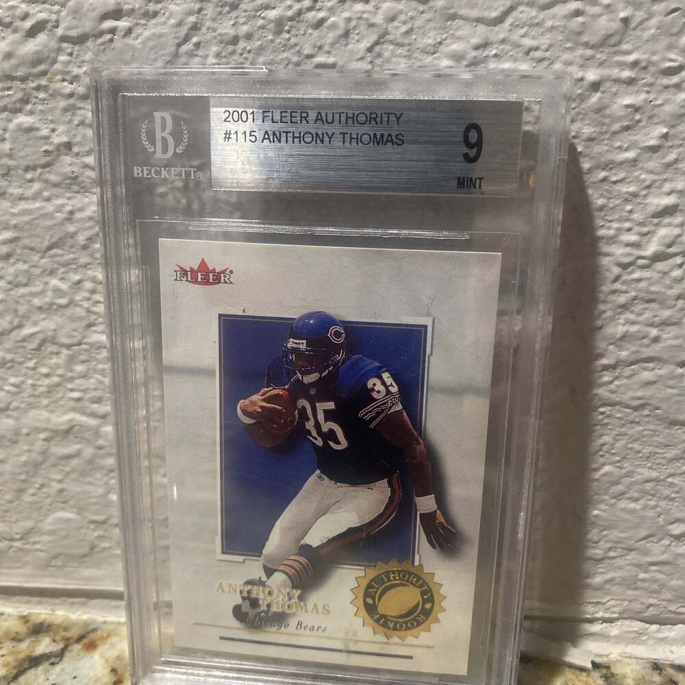 2001 Fleer Authority Anthony Thomas #115 for sale. BGS 9